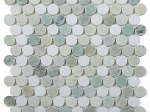 Penny Marble Green 11 x 11.75